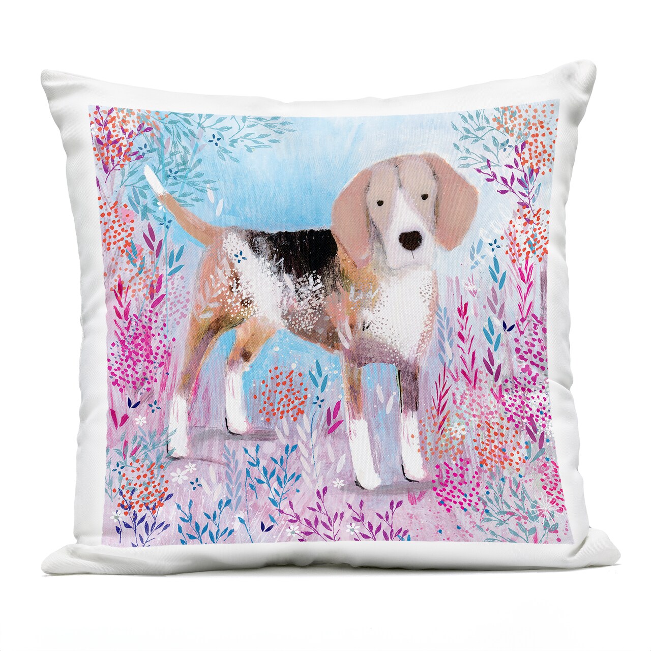 Stupell Industries Hound Dog Soft & Whimsical Outdoor Printed Pillow, design by Clare Tupper, 18 x 7 x 18